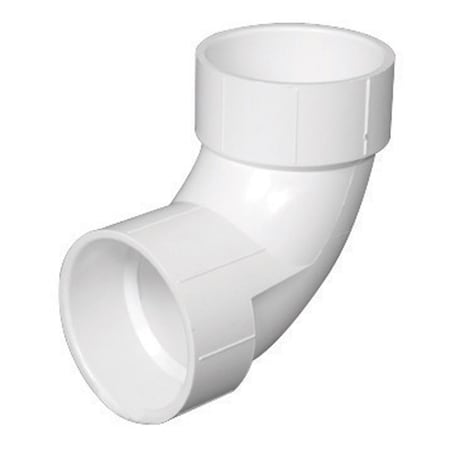 Charlotte Pipe And Foundry Charlotte Pipe Schedule 40 4 in. Hub X 4 in. D Hub PVC 90 Degree Elbow 1 pk PVC003001400